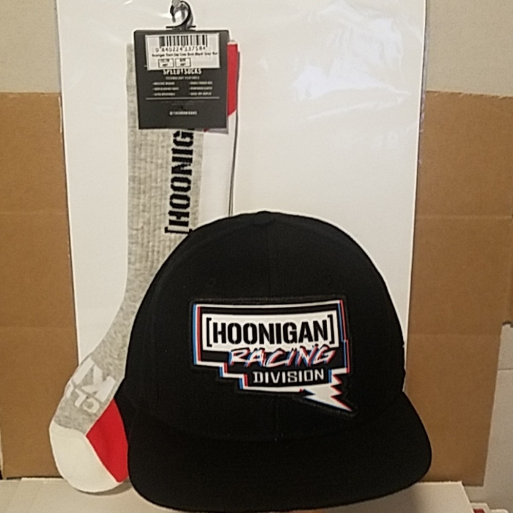 Hoonigan Racing Snapback Cap & Socks
